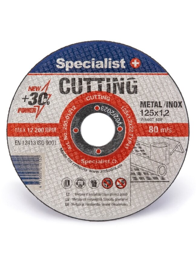 Specialist+ SPECIALIST+ metalo pj.diskas CUTTING, 125x1.2x22 mm