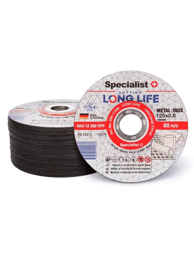 Specialist+ SPECIALIST+ metalo pj.diskas LONG LIFE, 125x0.8x22 mm 3