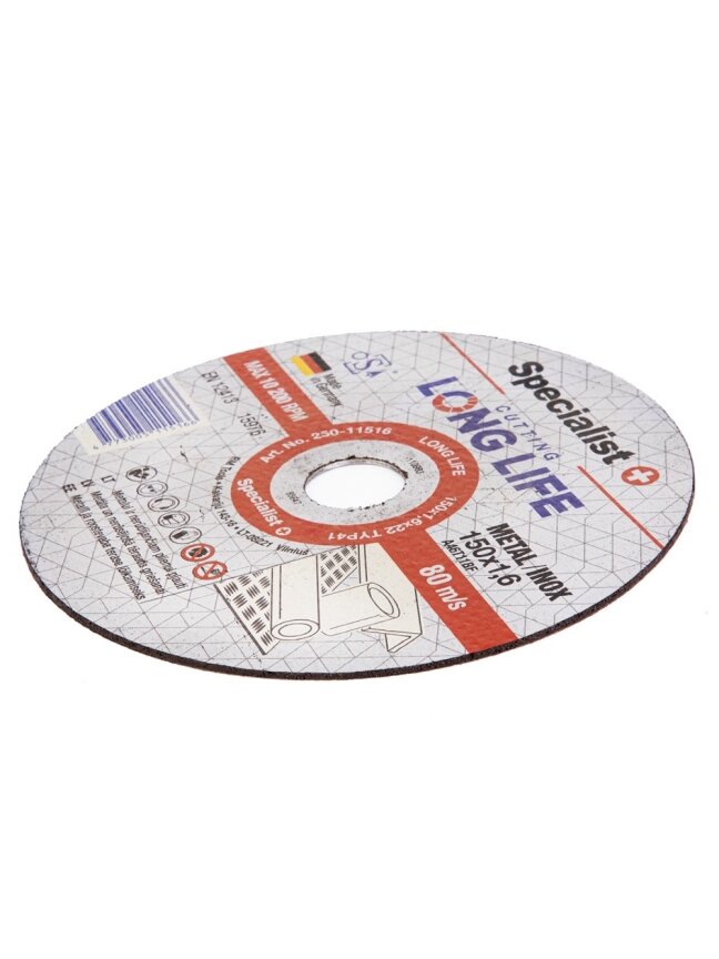 Specialist+ SPECIALIST+ metalo pj.diskas LONG LIFE, 150x1.6x22 mm 1