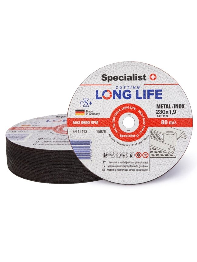 Specialist+ SPECIALIST+ metalo pj.diskas LONG LIFE, 230x1.9x22 mm 3 Specialist+ SPECIALIST+ metalo pj.diskas LONG LIFE, 230x1.9x22 mm 3