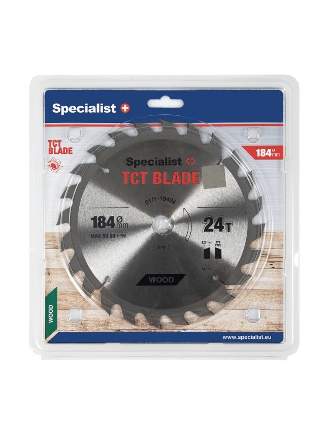 Specialist+ SPECIALIST+ pjovimo diskas, 184x24Tx16 mm Specialist+ SPECIALIST+ pjovimo diskas, 184x24Tx16 mm