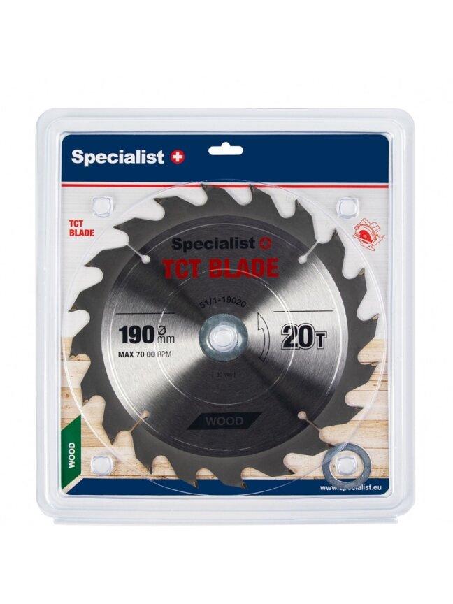 Specialist+ SPECIALIST+ pjovimo diskas, 190x20Tx30/20/16 mm Specialist+ SPECIALIST+ pjovimo diskas, 190x20Tx30/20/16 mm