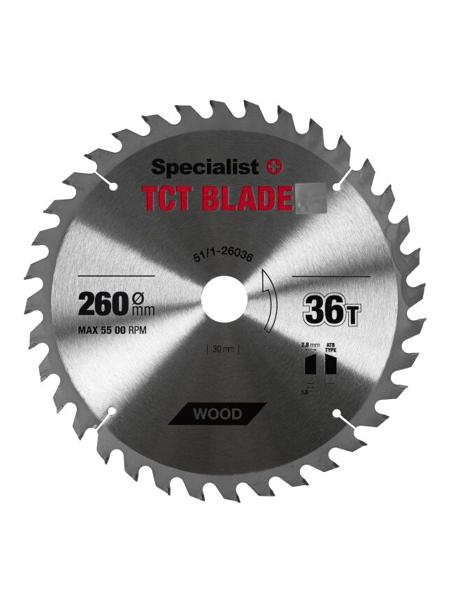 Specialist+ SPECIALIST+ pjovimo diskas, 260x36Tx30 mm 1 Specialist+ SPECIALIST+ pjovimo diskas, 260x36Tx30 mm 1