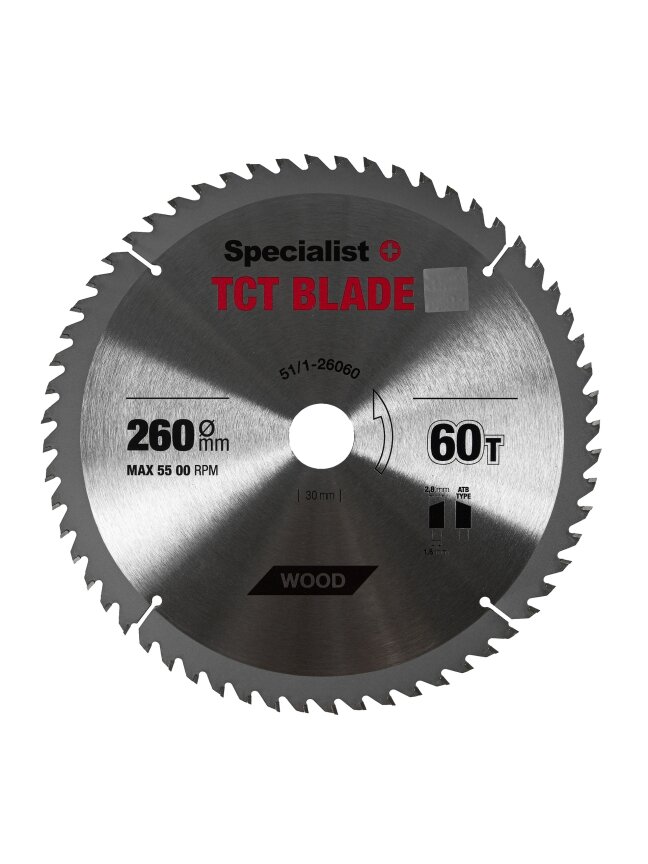 Specialist+ SPECIALIST+ pjovimo diskas, 260x60Tx30 mm 1 Specialist+ SPECIALIST+ pjovimo diskas, 260x60Tx30 mm 1