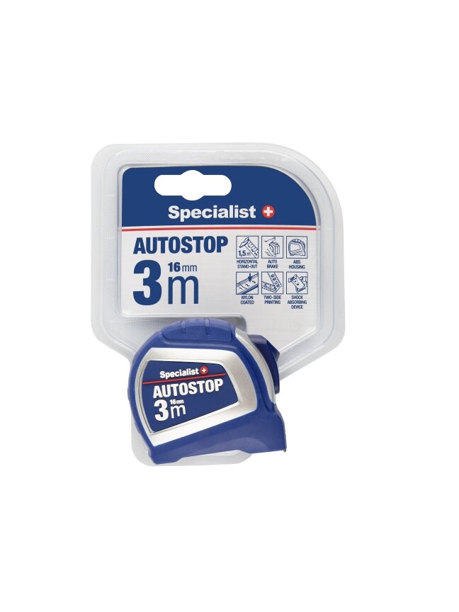 Specialist+ SPECIALIST+ ruletė AUTOSTOP 3 m, 16 mm 1 Specialist+ SPECIALIST+ ruletė AUTOSTOP 3 m, 16 mm 1