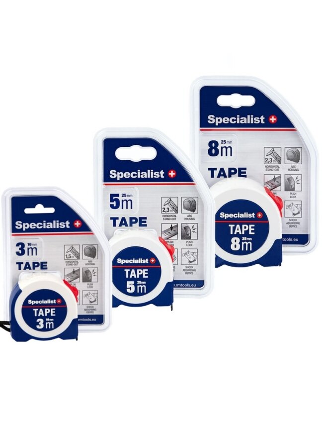Specialist+ SPECIALIST+ ruletė TAPE 8 m, 25 mm 4