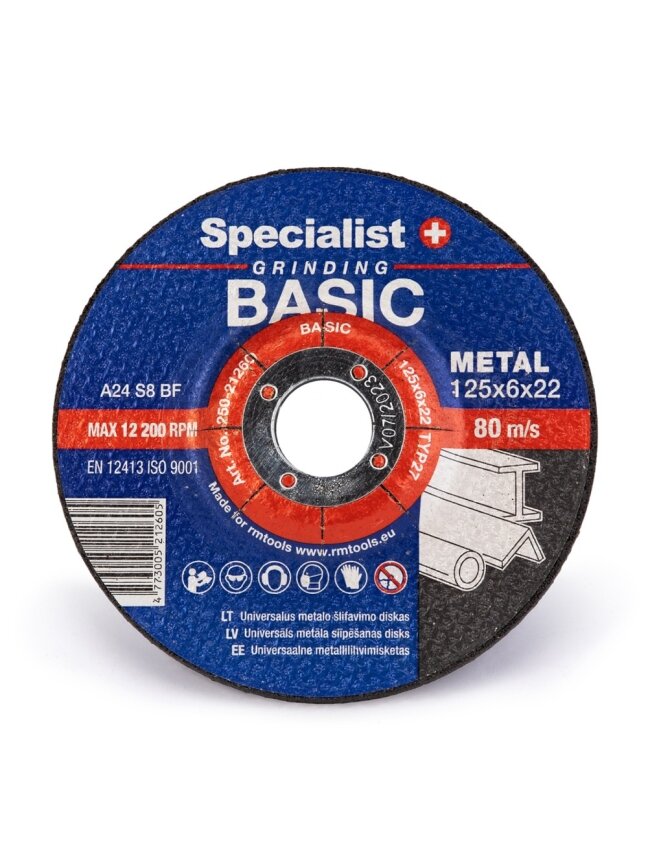 Specialist+ SPECIALIST+ šlif. diskas BASIC, 125x6x22 mm