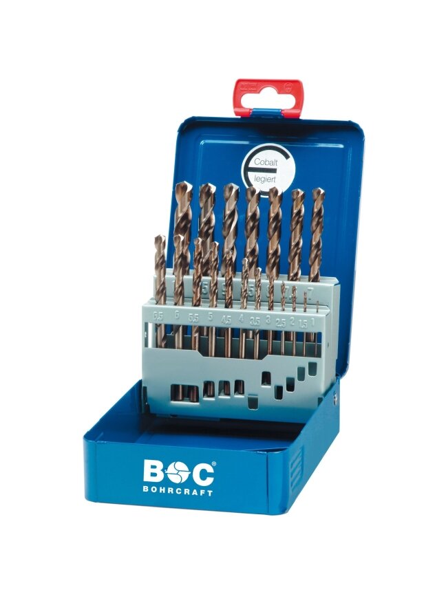 Spiralinių grąžtų rinkinys DIN 338 HSS-E (Co 5) BOHRCRAFT (25 vnt.) Spiralinių grąžtų rinkinys DIN 338 HSS-E (Co 5) BOHRCRAFT (25 vnt.)