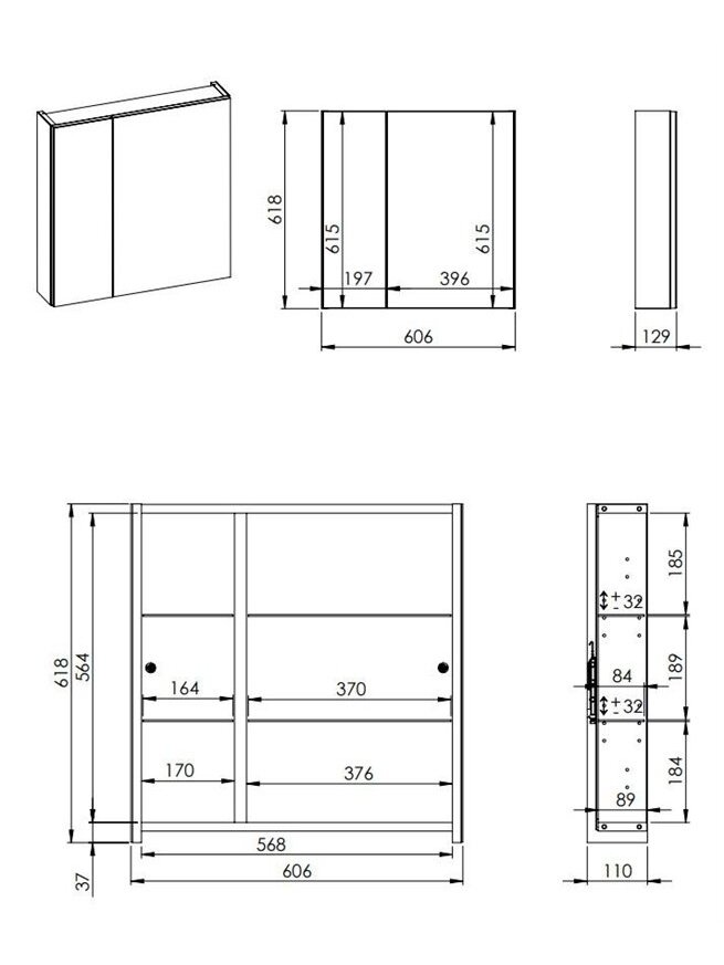 SPINTEL SU VEIDR PAKABINAMA BASIC 60 CM 1 SPINTEL SU VEIDR PAKABINAMA BASIC 60 CM 1