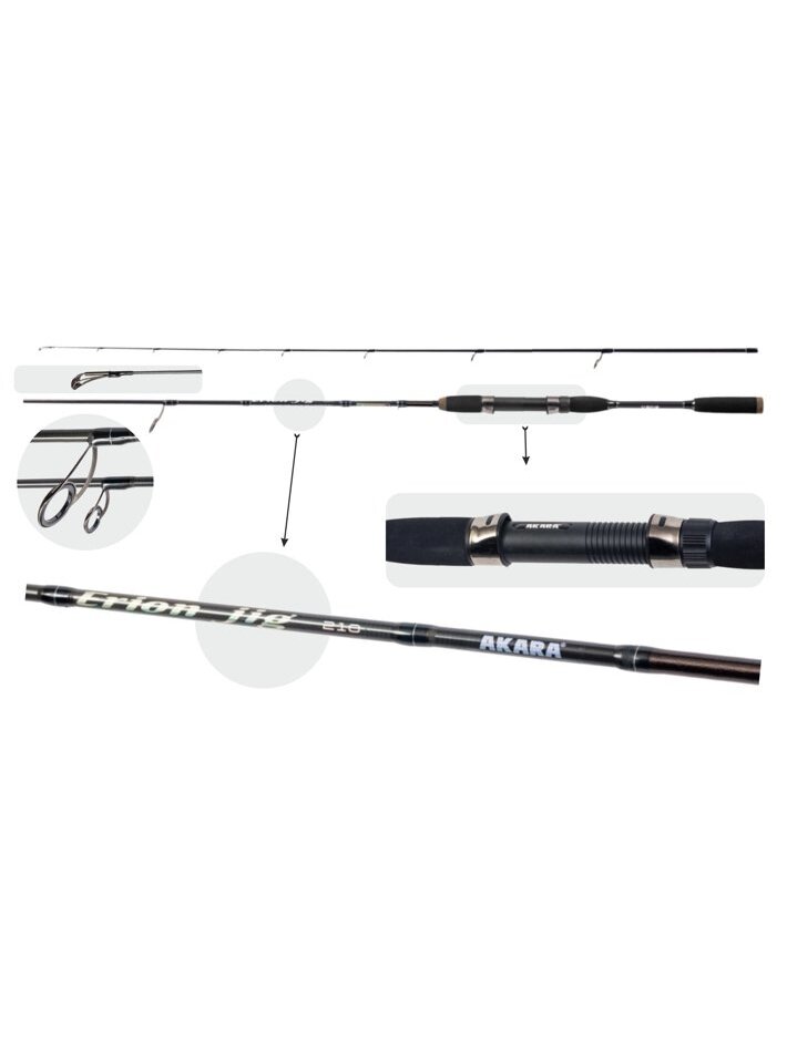 Spiningas AKARA «ERION Jig (2-8) TX-30» 2X lgis 228 cm Testas 2-8g. Spiningas AKARA «ERION Jig (2-8) TX-30» 2X lgis 228 cm Testas 2-8g.