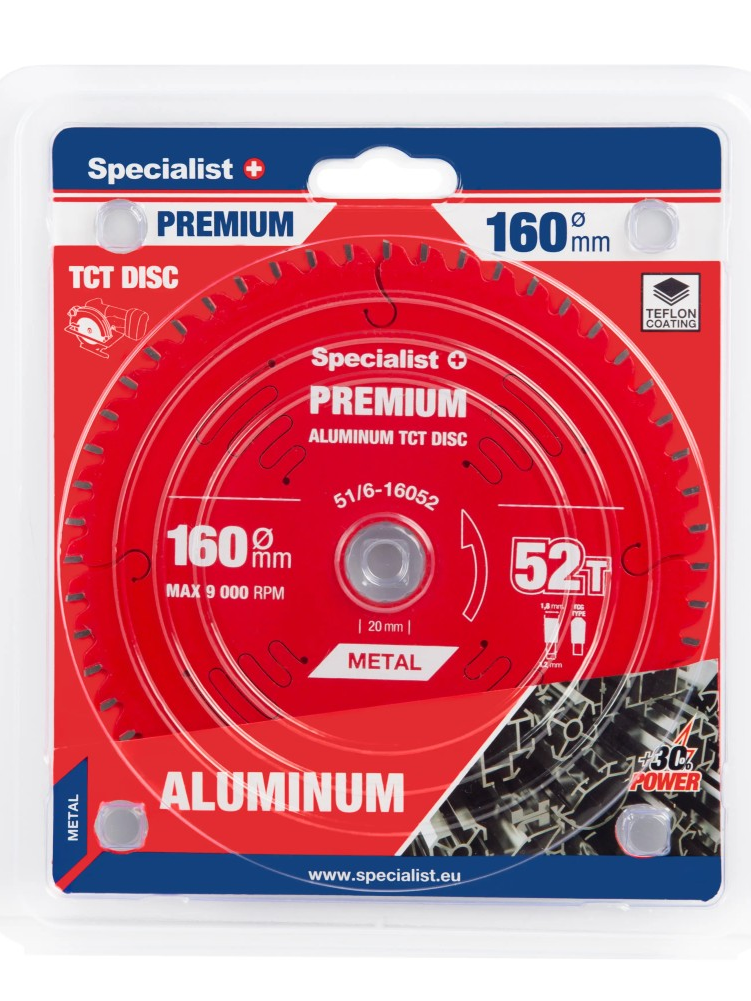 Specialist+ Pjovimo diskas 160x52Tx20mm, Aluminium PREMIUM, SPECIALIST+ Specialist+ Pjovimo diskas 160x52Tx20mm, Aluminium PREMIUM, SPECIALIST+