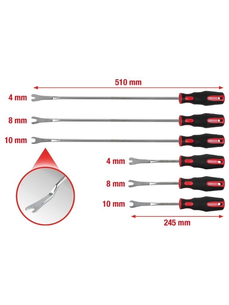 Spaustukų nuėmimo komplektas, 6 vnt, KS Tools Spaustukų nuėmimo komplektas, 6 vnt, KS Tools