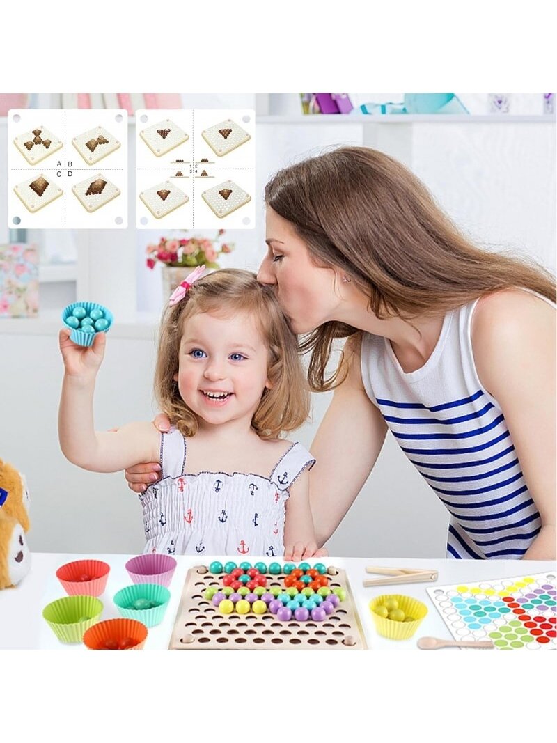 Spalvoti Rutuliukai - Dėlionė Montessori 6