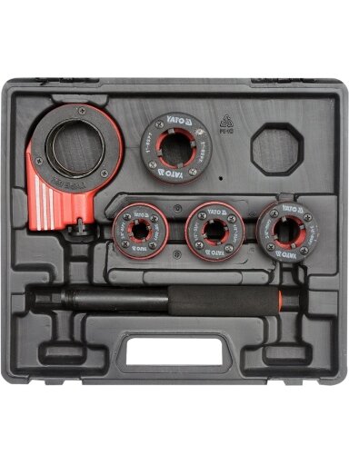 Sriegimo įrankių rinkinys vamzdžiams 4 vnt Yato | 3/8 "(10mm), 1/2"(12.5mm), 3/4"(19mm), 1"(25mm)