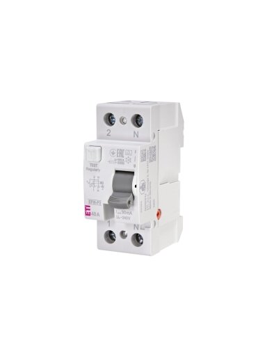 Srovės nuotėkio rėlė ETI EFI6-P2 A 6kA, 2P, 40 A, 240 V,30mA