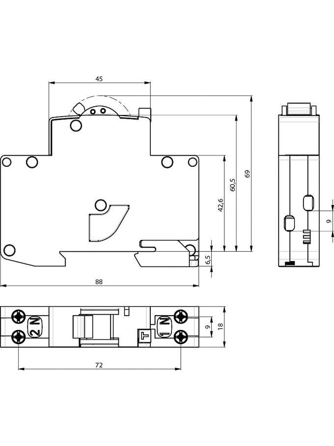 Srovės nuotėkio rėlė ETI KZS-1M, 1P, 20 A, 230 V, 30 mA 1 Srovės nuotėkio rėlė ETI KZS-1M, 1P, 20 A, 230 V, 30 mA 1