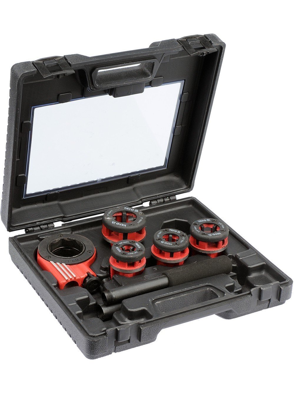 Sriegimo įrankių rinkinys vamzdžiams 4 vnt Yato | 3/8 "(10mm), 1/2"(12.5mm), 3/4"(19mm), 1"(25mm) Sriegimo įrankių rinkinys vamzdžiams 4 vnt Yato | 3/8 "(10mm), 1/2"(12.5mm), 3/4"(19mm), 1"(25mm)