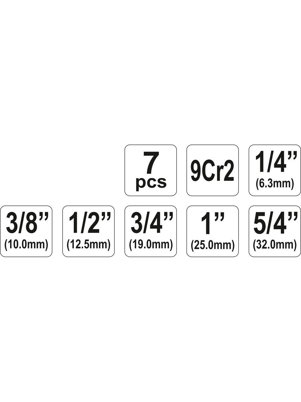 Sriegimo įrankių rinkinys vamzdžiams 7 vnt. Yato | 7vnt. (1/4" - 5/4") 1 Sriegimo įrankių rinkinys vamzdžiams 7 vnt. Yato | 7vnt. (1/4" - 5/4") 1