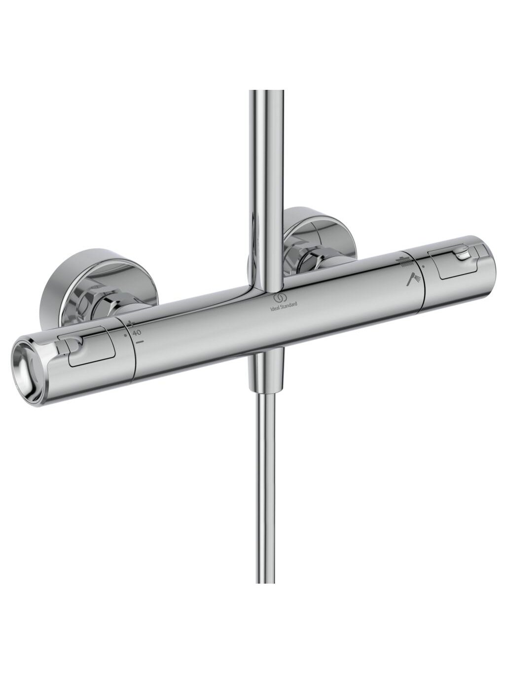 Stacionari dušo sistema Ideal Standard Ceratherm T50, su Ø250 galva ir rankiniu dušu, chrom 5