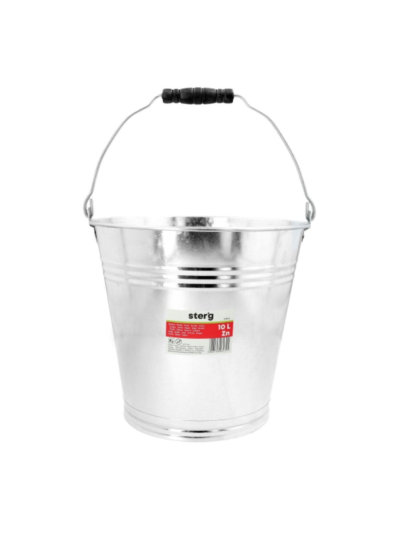 Ster'g Cinkuotas metalinis kibiras, 10l 5 Ster'g Cinkuotas metalinis kibiras, 10l 5