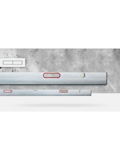 Stačiakampio formos aliuminio lyginimo profilis su laikikliais BMI (150 cm) Stačiakampio formos aliuminio lyginimo profilis su laikikliais BMI (150 cm)