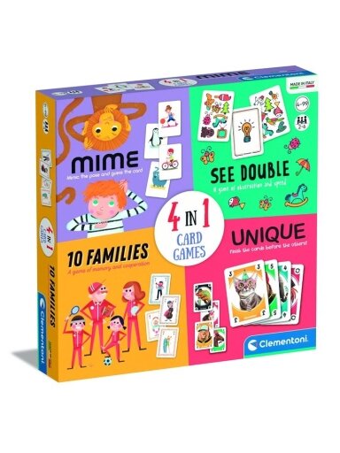 Stalo žaidimas Clementoni 4IN1 CARD GAME 50831