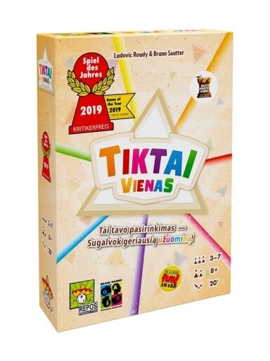 Stalo žaidimas Tiktai vienas (just one) Stalo žaidimas Tiktai vienas (just one)