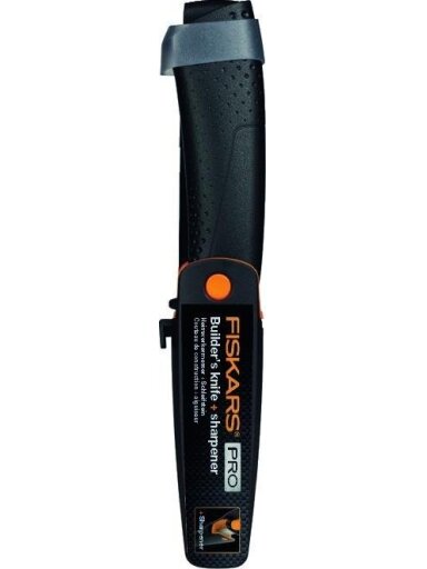 Statybininko peilis FISKARS su galąstuvu