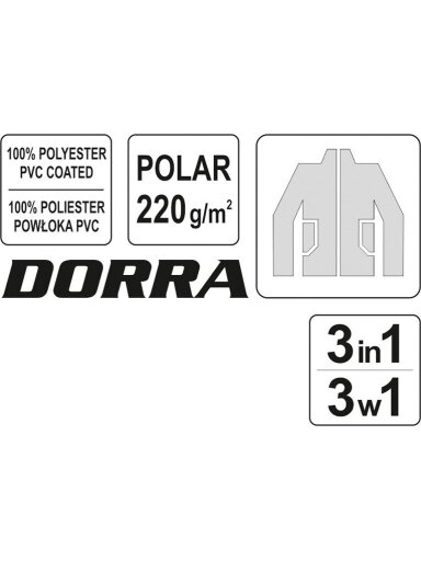 Stiurkė darbinė žieminė 3IN1 DORRA Yato | XXL (196-204)