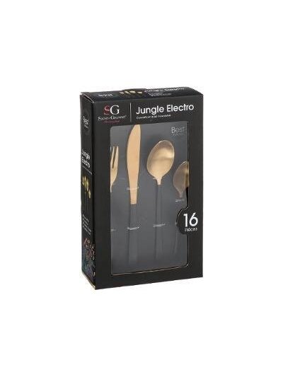 Stalo įrankių komplektas JUNGLE 173700, 16 vnt. 1 Stalo įrankių komplektas JUNGLE 173700, 16 vnt. 1