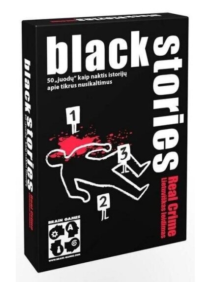 Stalo žaidimas BLACK STORIES: REAL CRIME, LT Stalo žaidimas BLACK STORIES: REAL CRIME, LT