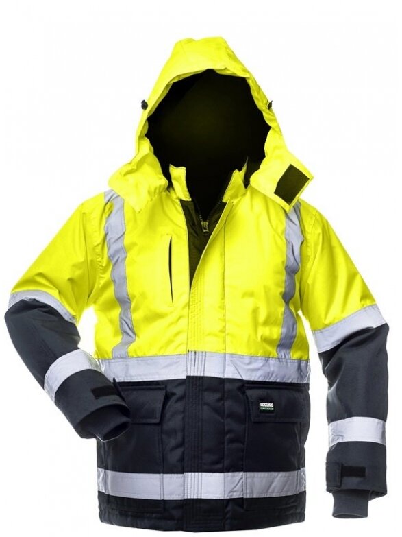 Striukė CANVAS HI-VIS FB-8946 geltona, mėlyna, XL 1 Striukė CANVAS HI-VIS FB-8946 geltona, mėlyna, XL 1