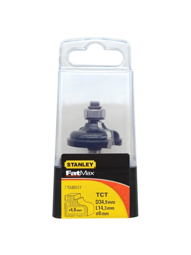 Stanley Freza TCT, kampų formav. R4,8 x 34,9 mm 1 Stanley Freza TCT, kampų formav. R4,8 x 34,9 mm 1