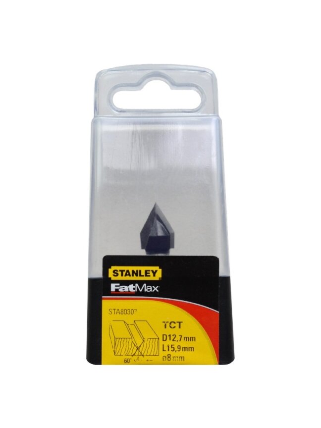 Stanley Freza TCT, V-griovelis 60 x 12,7 mm 1 Stanley Freza TCT, V-griovelis 60 x 12,7 mm 1