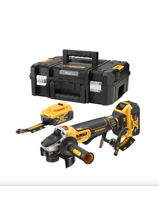 Stanley Kampinis šlifuoklis DeWalt DCG406P2LRT-QW; 18V 2x5,0Ah Stanley Kampinis šlifuoklis DeWalt DCG406P2LRT-QW; 18V 2x5,0Ah