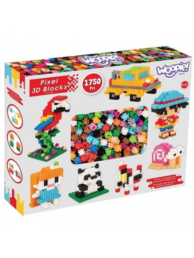Statybiniai Blokai WOOPIE 3D PIXEL 1750 vnt 6