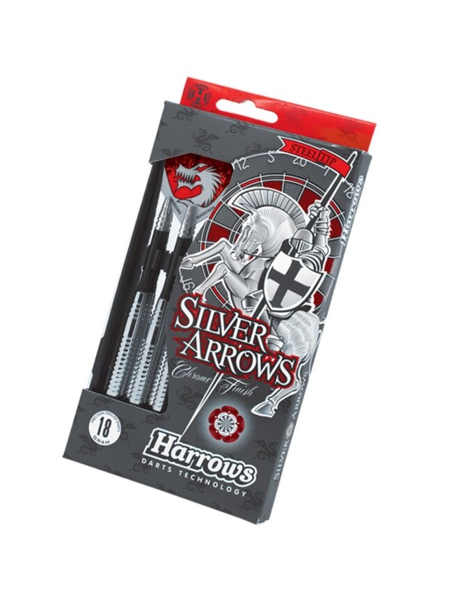 Strėlytės Harrows Steeltip Silver Arrows 18 g 2