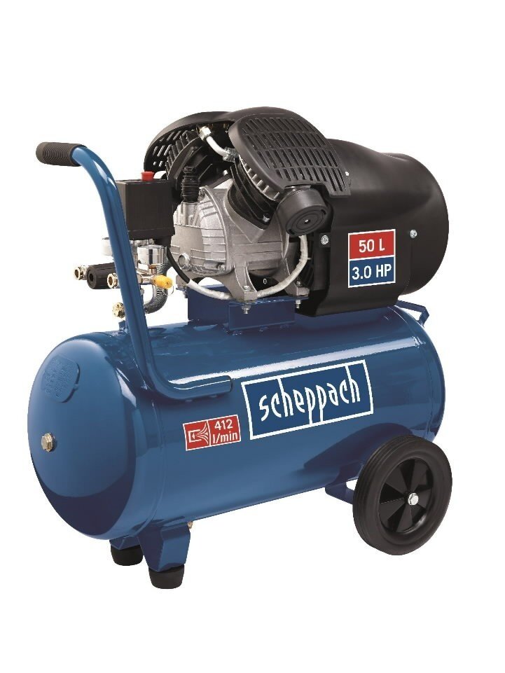 Stūmoklinis kompresorius HC52dc 50L, Scheppach Stūmoklinis kompresorius HC52dc 50L, Scheppach