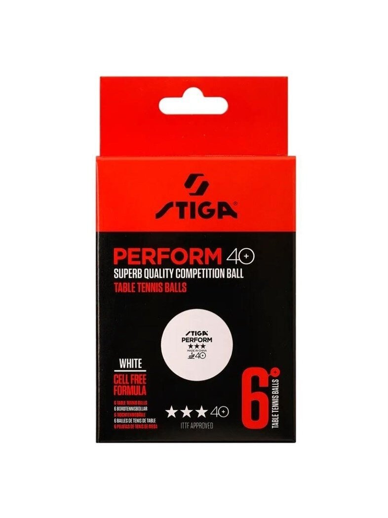 Stalo teniso kamuoliukas Stiga, 40 mm, 6 vnt. 1 Stalo teniso kamuoliukas Stiga, 40 mm, 6 vnt. 1