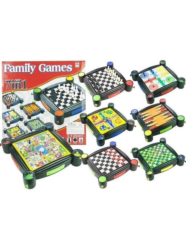 Stalo žaidimų rinkinys FAMILY GAMES 7 IN 1 2 Stalo žaidimų rinkinys FAMILY GAMES 7 IN 1 2