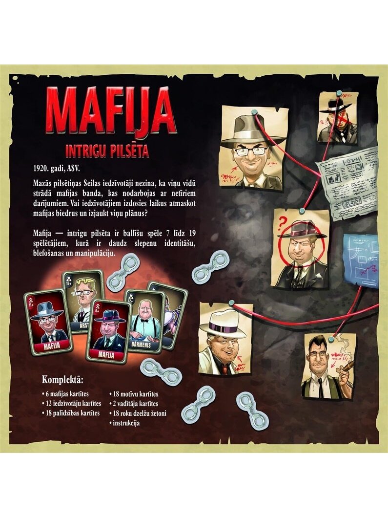 Stalo žaidimas Trefl Mafija 02670T, LV 1 Stalo žaidimas Trefl Mafija 02670T, LV 1