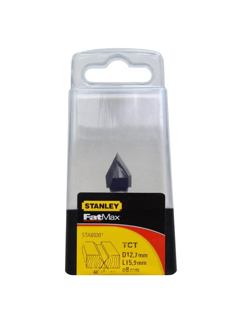 Stanley Freza TCT, V-griovelis 60 x 12,7 mm 1