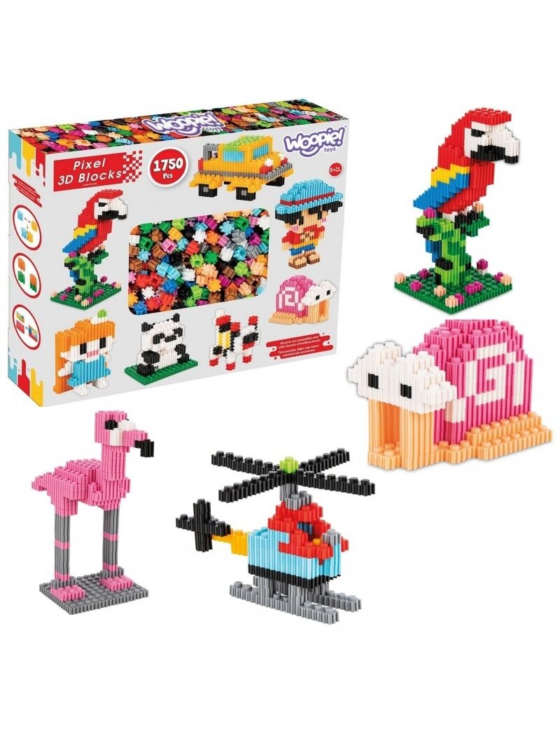 Statybiniai Blokai WOOPIE 3D PIXEL 1750 vnt Statybiniai Blokai WOOPIE 3D PIXEL 1750 vnt