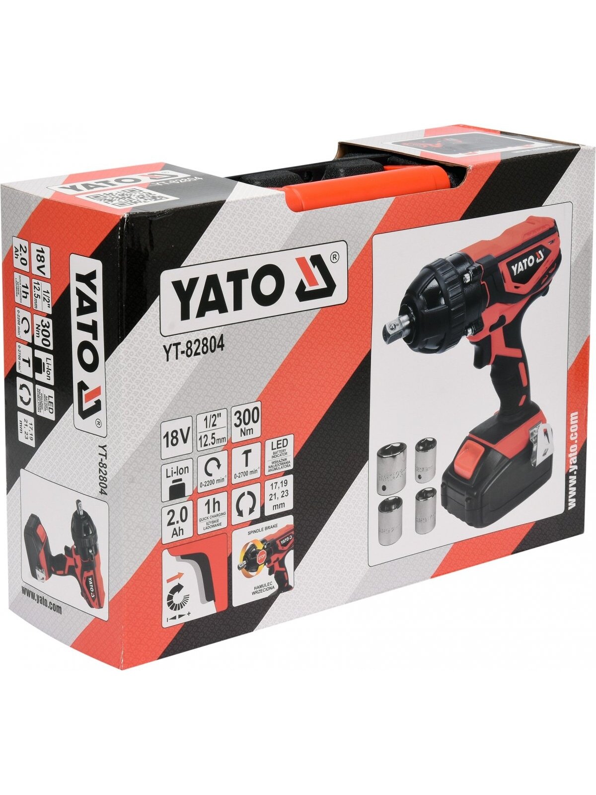 Suktuvas smūginis akumuliatorinis YT-82804 18V Li-ion Yato | 2000 mAh, 300Nm 2