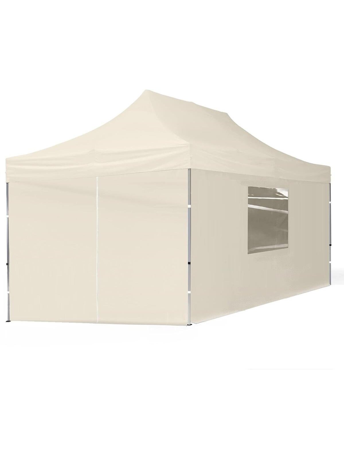 Sulankstoma pavėsinė Pop Up 3x4.5 m, su sienomis, Smėlio, X serijos, aliuminis