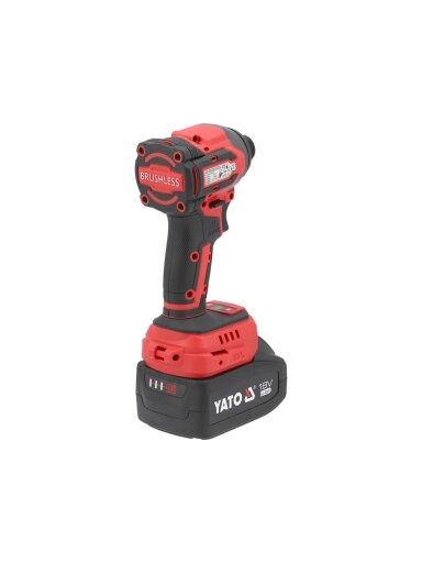 Suktuvas akumuliatorinis smūginis 18V Li-Ion 4,0 AH 230NM | HEX 6,35 mm | M6-M14 varžtams Yato