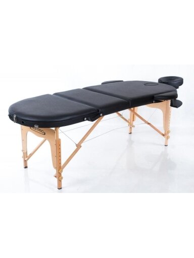 Sulankstomas masažo stalas Restpro Classic Oval 3 Black