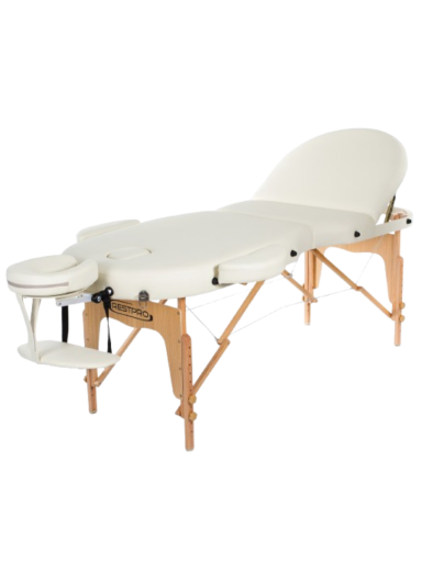 Sulankstomas masažo stalas Restpro Vip Oval 3 Cream