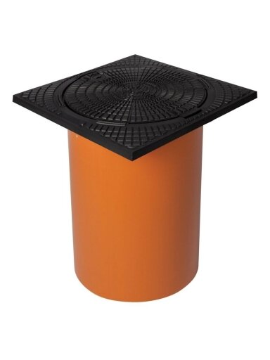 Šulinio dangtis su vamzdžiu 400X400 Ø 315 mm, 1.5t