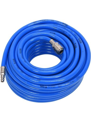 ⬡ Suspausto oro žarna PVC su greitomis jungtimis (Ø10x14 mm), 10 m (YT24224, YATO)